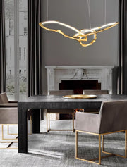 Cloud Rings Series Brass Chandelier-DWHOME
