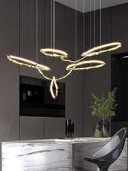 Cloud Rings Series Brass Chandelier-DWHOME
