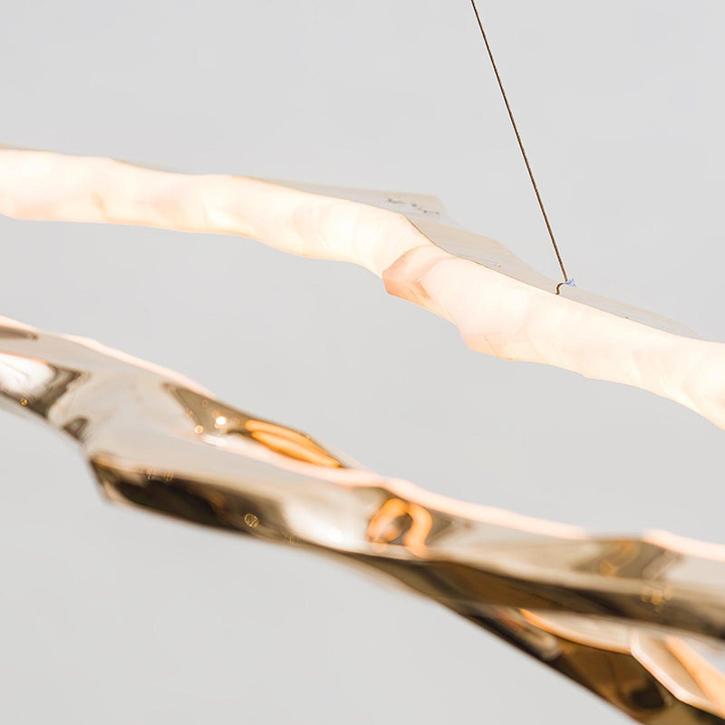 Cloud Rings Series Brass Chandelier-DWHOME