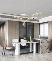 Cloud Rings Series Brass Chandelier-DWHOME