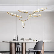 Cloud Rings Series Brass Chandelier-DWHOME