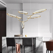 Cloud Rings Series Brass Chandelier-DWHOME