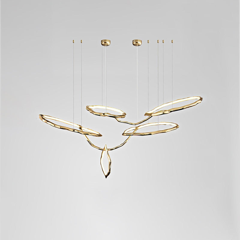 Cloud Rings Series Brass Chandelier-DWHOME