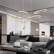 Cloud Rings Series Brass Chandelier-DWHOME