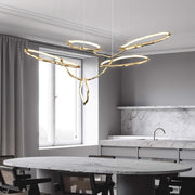 Cloud Rings Series Brass Chandelier-DWHOME