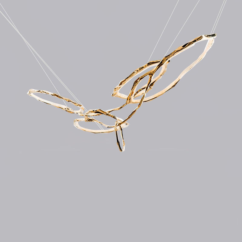 Cloud Rings Series Brass Chandelier-DWHOME