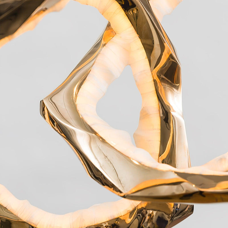 Cloud Rings Series Brass Chandelier-DWHOME
