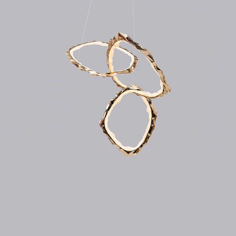 Cloud Rings Series Brass Chandelier-DWHOME