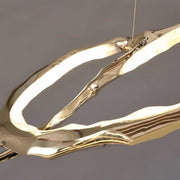 Cloud Rings Series Brass Chandelier-DWHOME