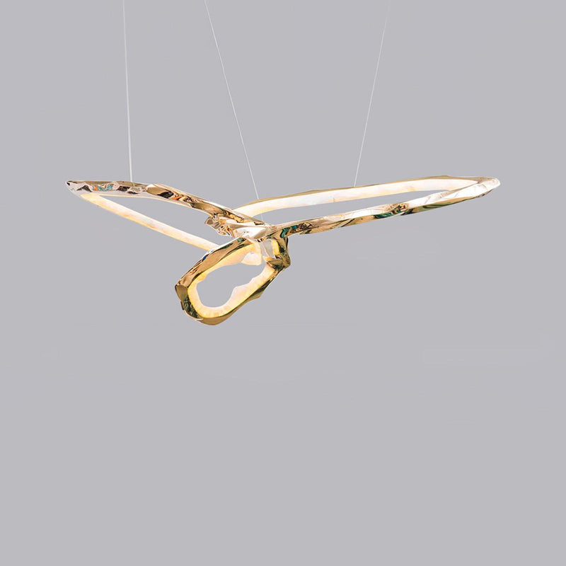 Cloud Rings Series Brass Chandelier-DWHOME
