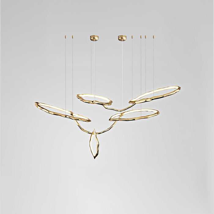 Cloud Rings Series Brass Chandelier.