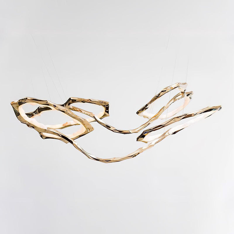 Cloud Rings Series Brass Chandelier-DWHOME