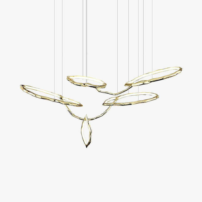 Cloud Rings Series Brass Chandelier-DWHOME