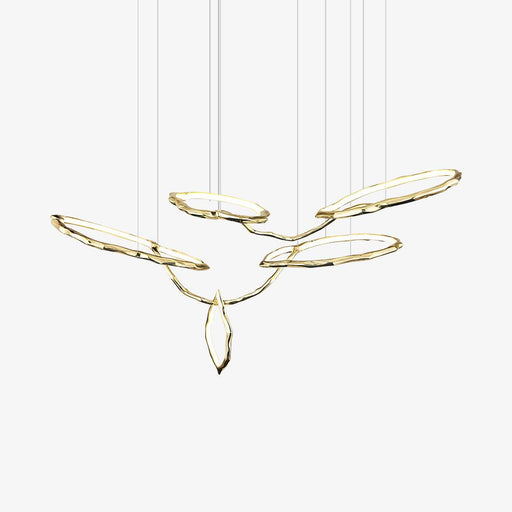 Cloud Rings Series Brass Chandelier.