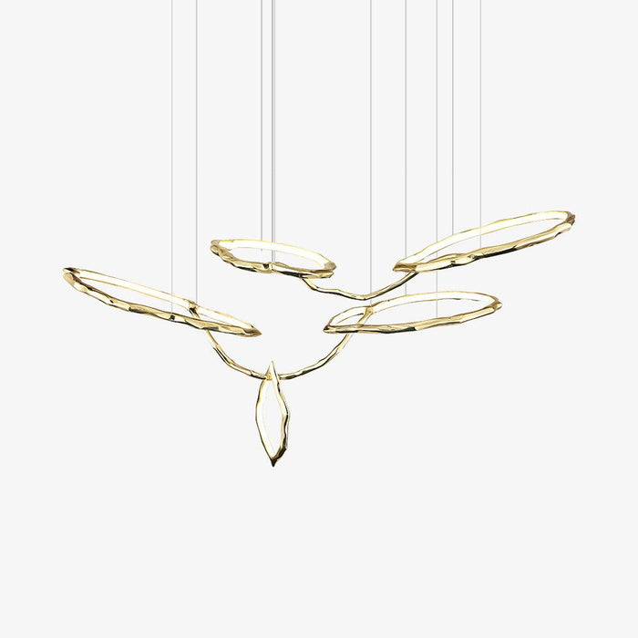 Cloud Rings Series Brass Chandelier.