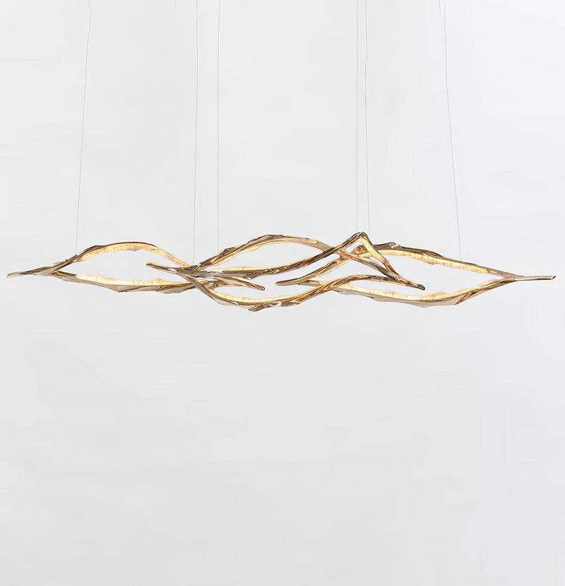Cloud Rings Series Brass Chandelier-DWHOME