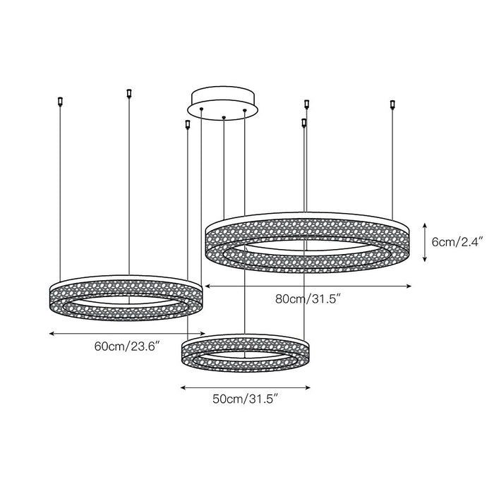 Coblitz Round LED Chandelier-DWHOME