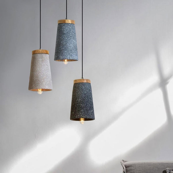 Coburg Wood Cement Pendant Light.