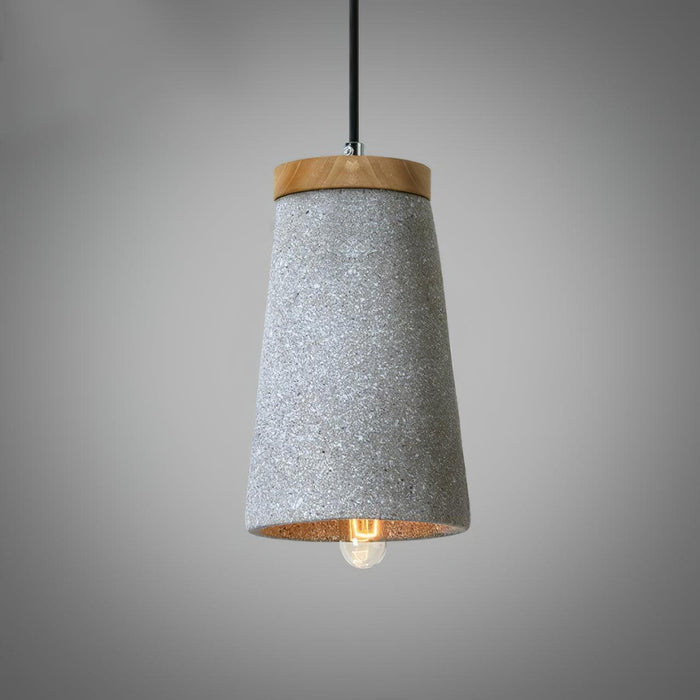 Coburg Wood Cement Pendant Light-DWHOME