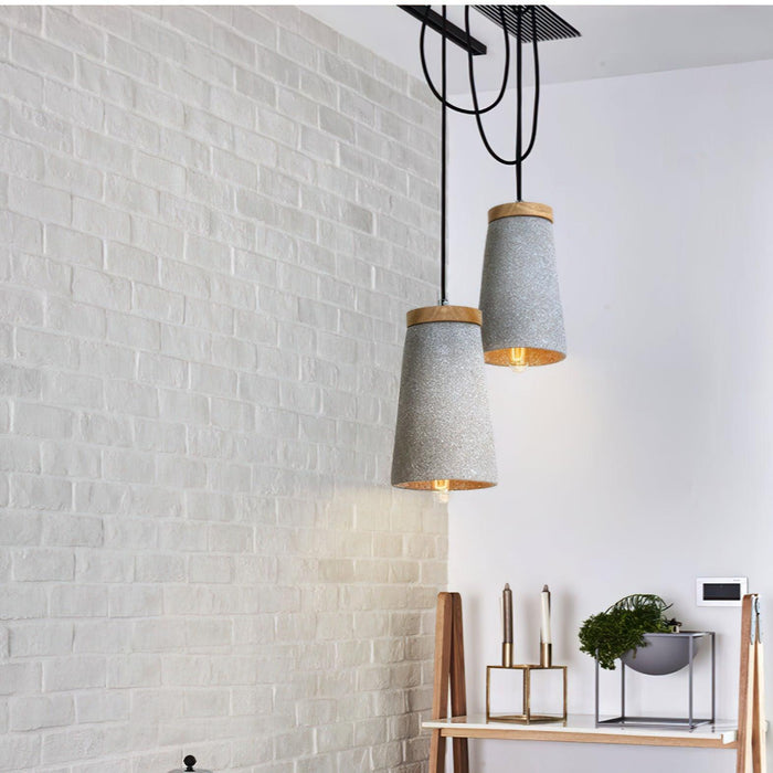 Coburg Wood Cement Pendant Light.