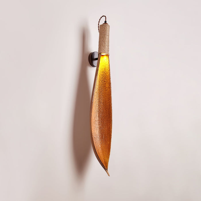Cocoa Leaf Wall Sconce-DWHOME