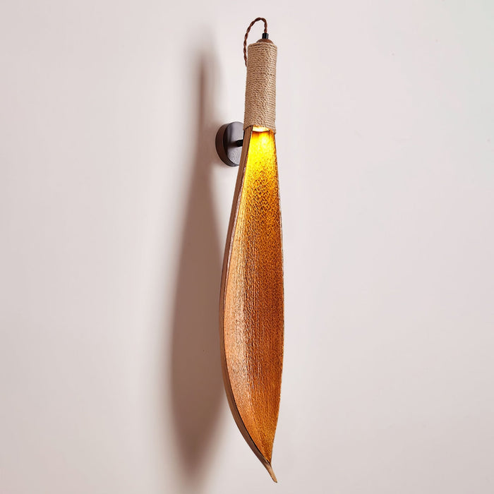 Cocoa Leaf Wall Sconce-DWHOME