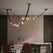 Cody Modern Black Leather Strap Chandelier-DWHOME