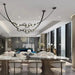 Cody Modern Black Leather Strap Chandelier-DWHOME
