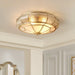 Colonial Glass Drum Ceiling Light.