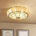 Colonial Glass Drum Ceiling Light.