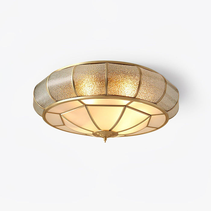 Colonial Glass Drum Ceiling Light - Vakkerlight