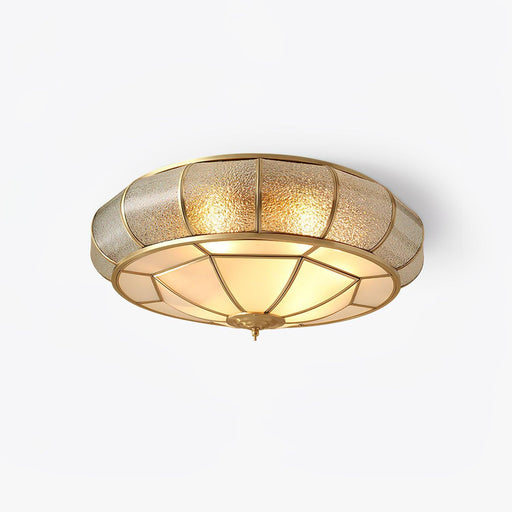 Colonial Glass Drum Ceiling Light.