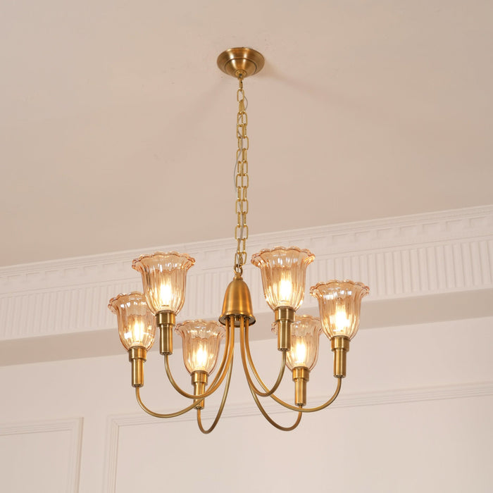 Columbia Brass Chandelier-DWHOME