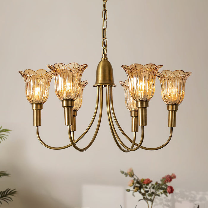 Columbia Brass Chandelier-DWHOME