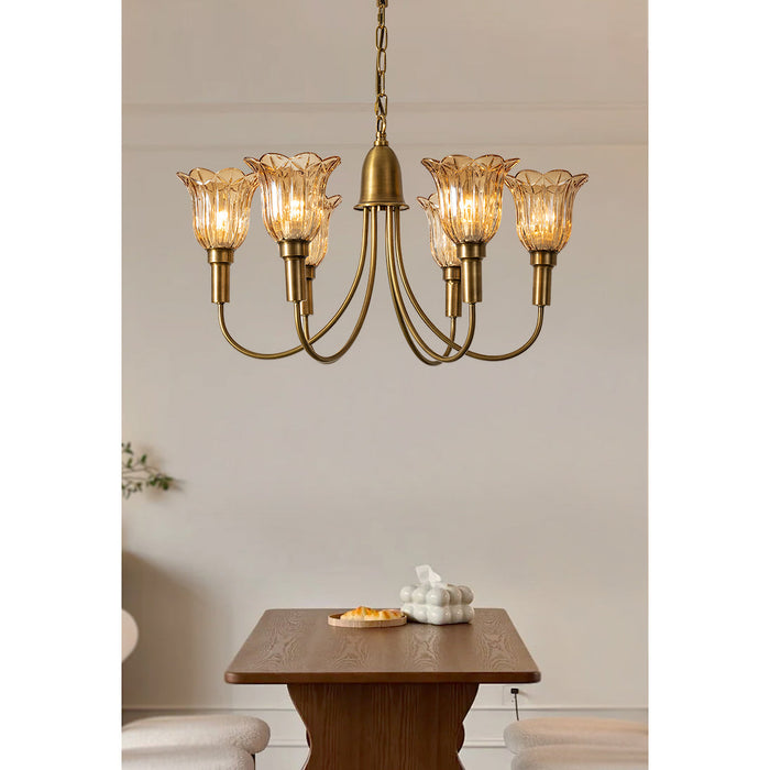 Columbia Brass Chandelier-DWHOME