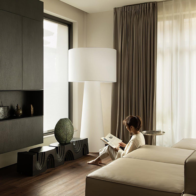 Column Fabric Floor Lamp-DWHOME