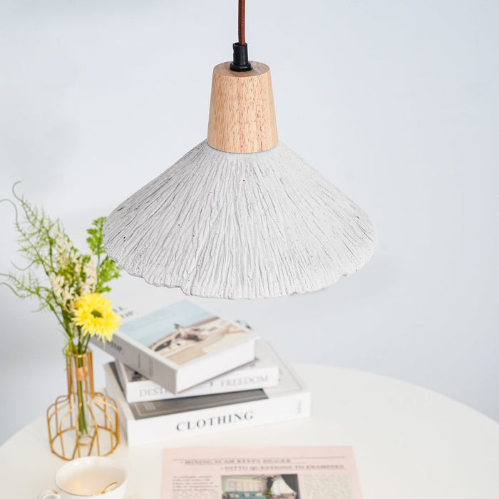 Concrete Pleated Pendant Lamp