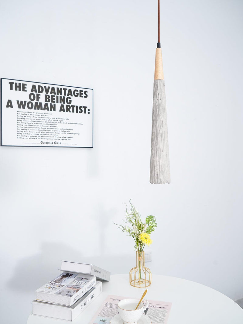 Concrete Pleated Pendant Lamp-DWHOME