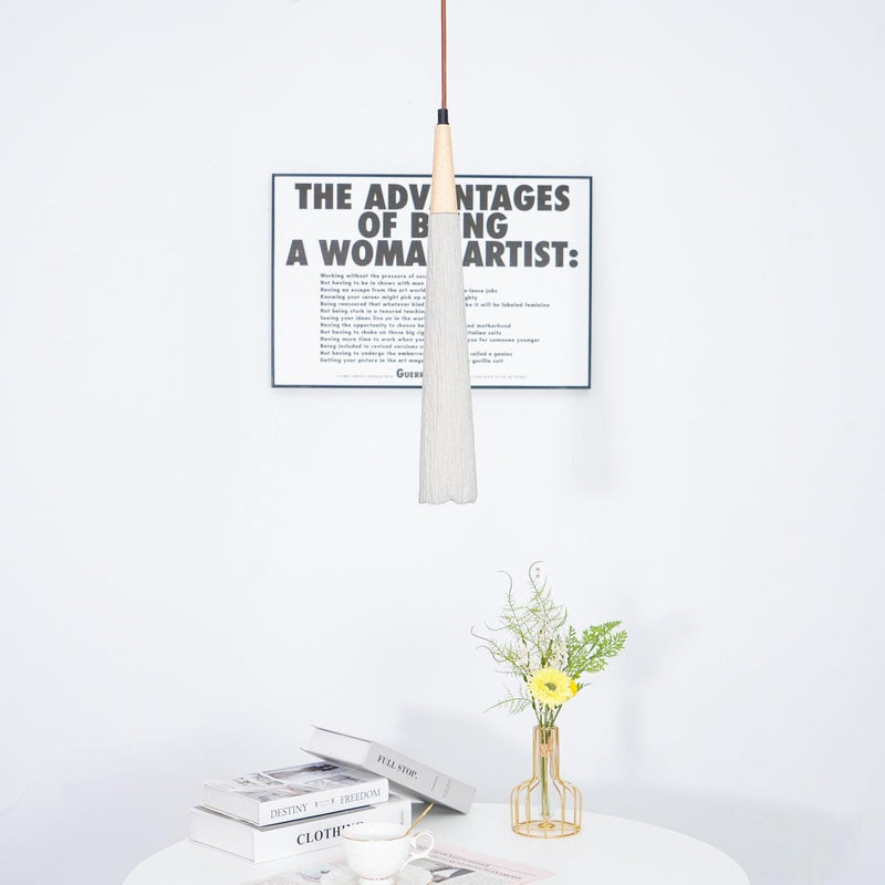 Concrete Pleated Pendant Lamp-DWHOME