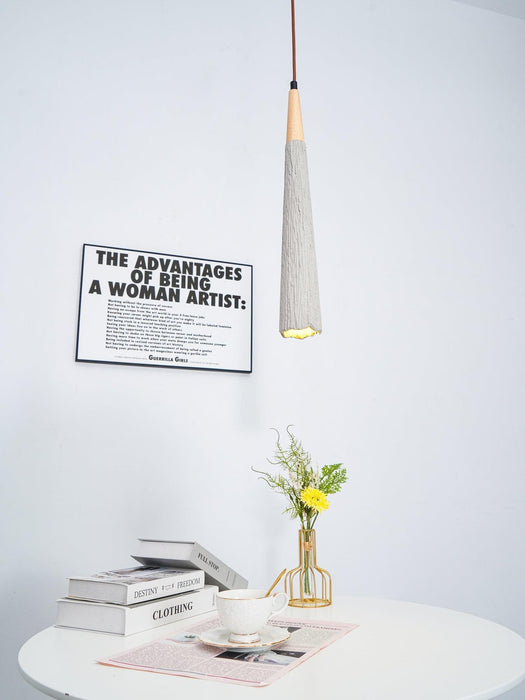 Concrete Pleated Pendant Lamp-DWHOME