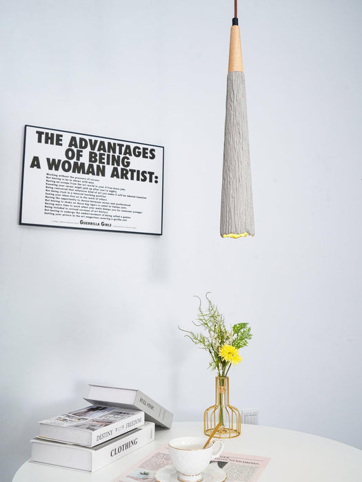 Concrete Pleated Pendant Lamp-DWHOME