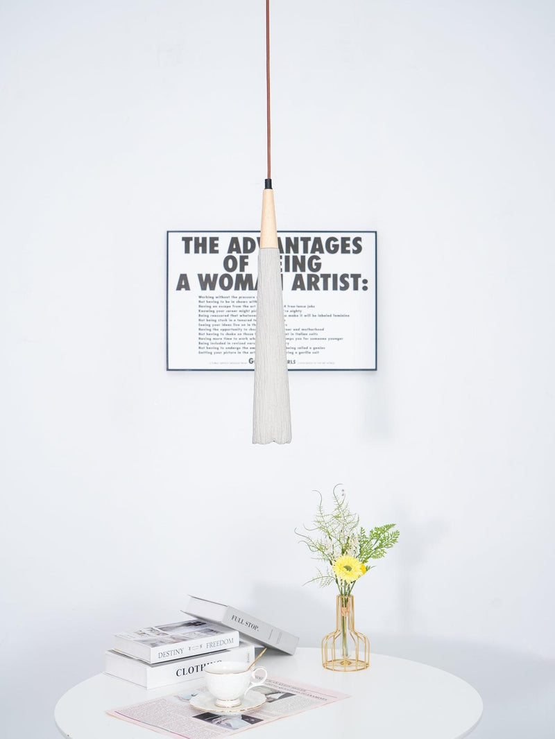 Concrete Pleated Pendant Lamp-DWHOME