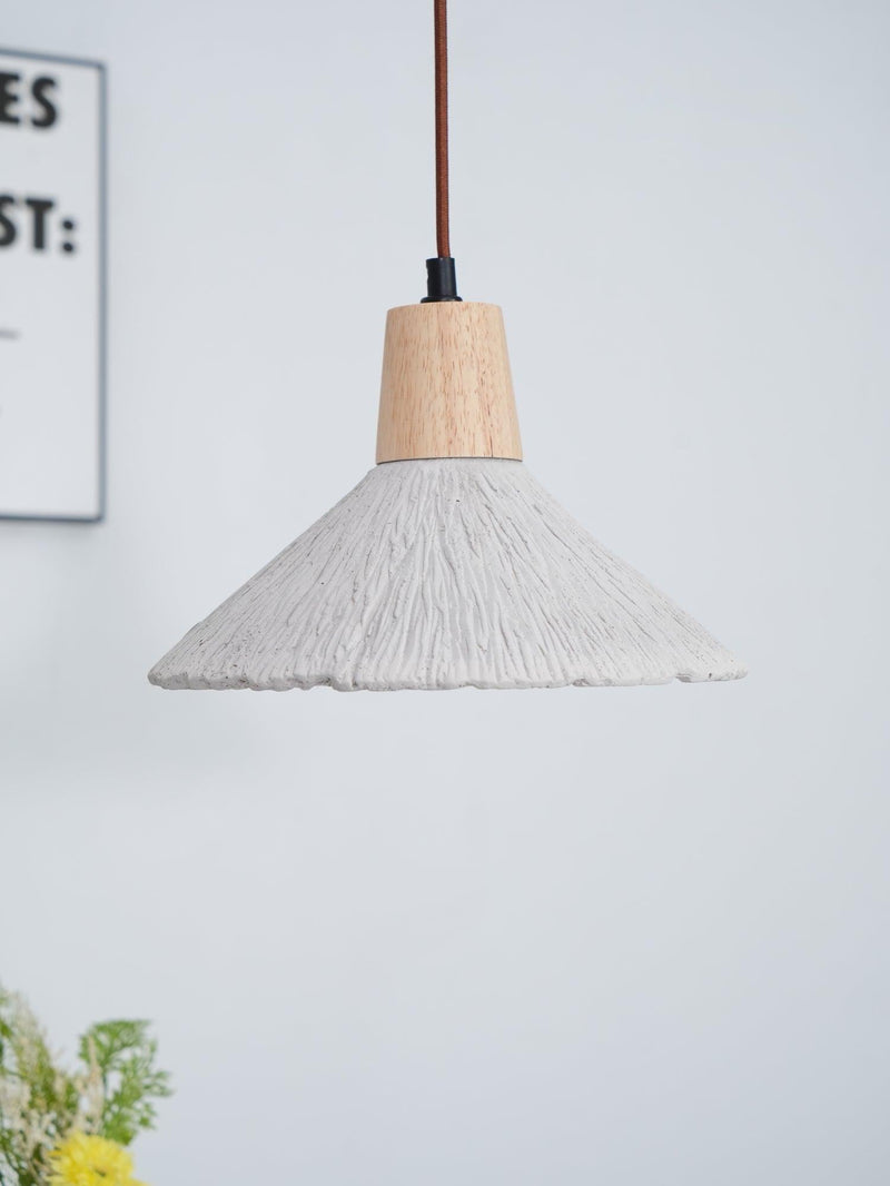 Concrete Pleated Pendant Lamp-DWHOME