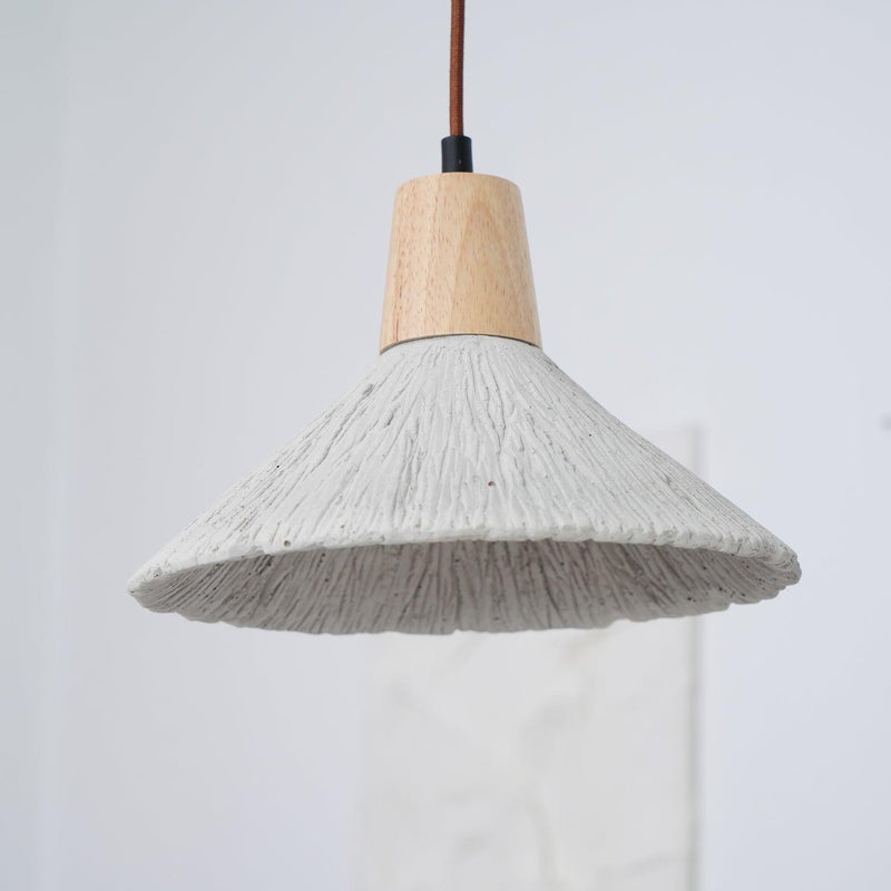Concrete Pleated Pendant Lamp-DWHOME