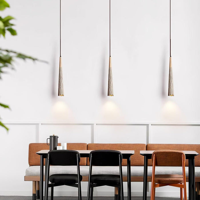 Concrete Pleated Pendant Lamp.