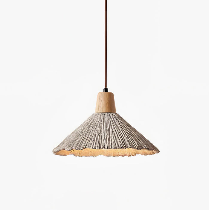 Concrete Pleated Pendant Lamp.