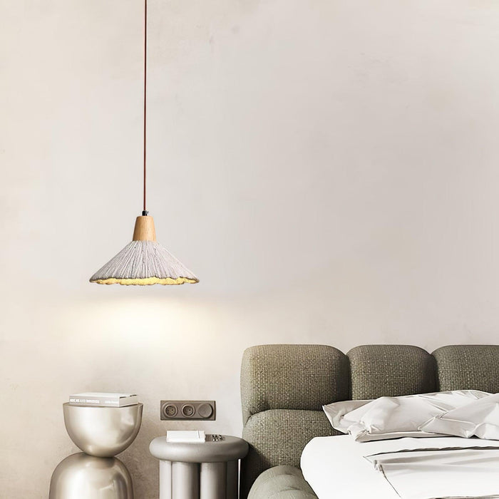 Concrete Pleated Pendant Lamp - Vakkerlight