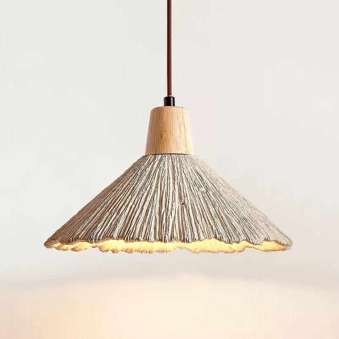 Concrete Pleated Pendant Lamp.