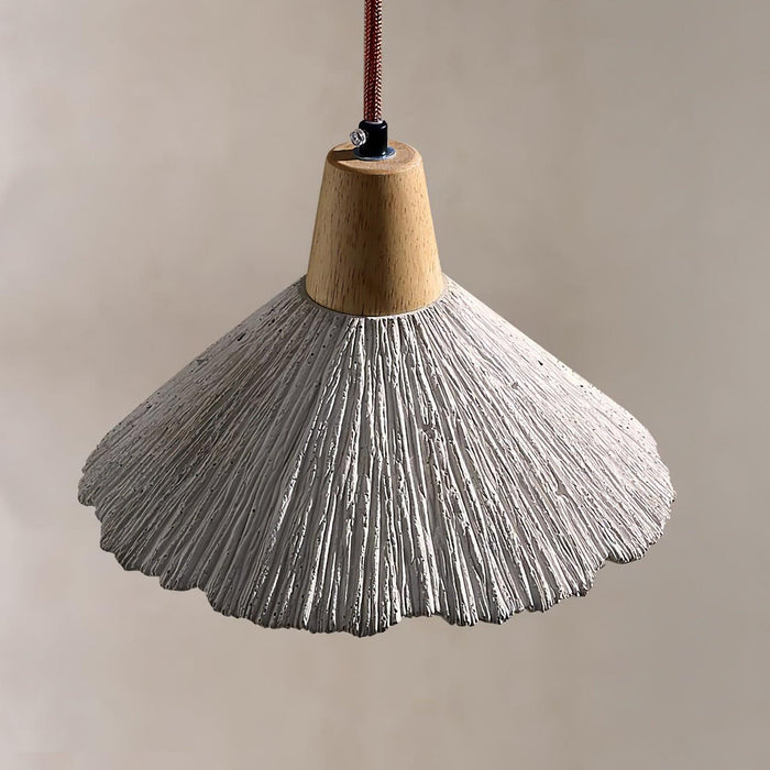 Concrete Pleated Pendant Lamp - Vakkerlight