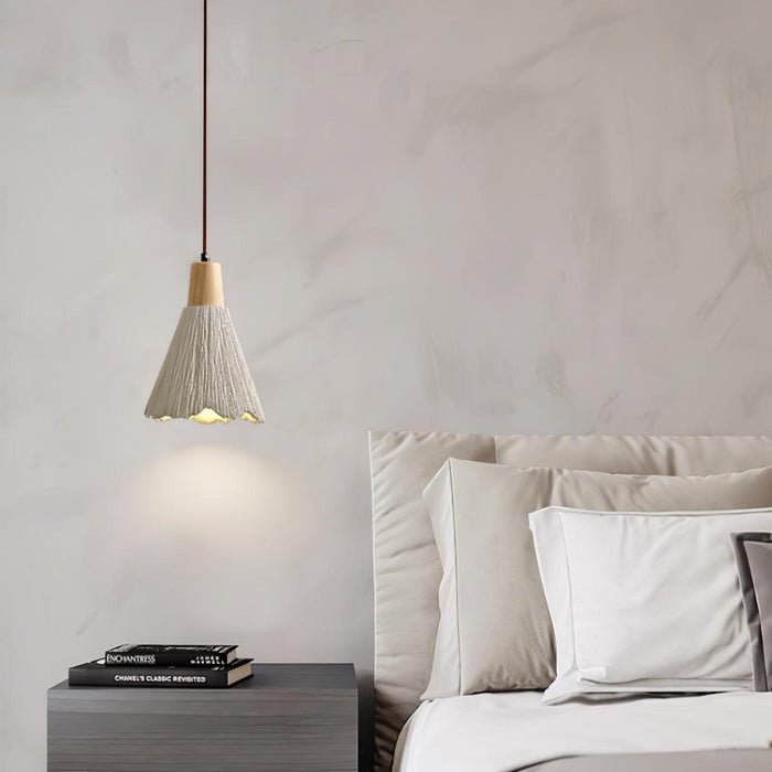 Concrete Pleated Pendant Lamp - Vakkerlight